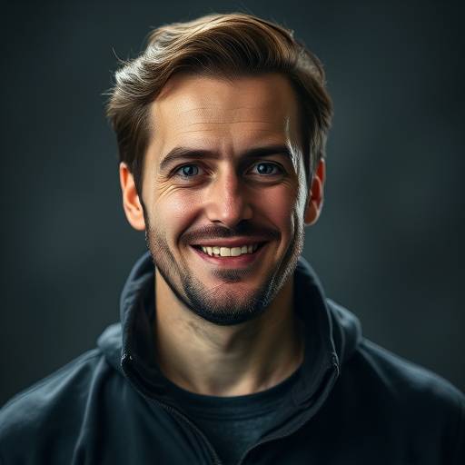Porträt von Lukas Schmidt, einem dynamischen Schauspieldozenten mit einer Leidenschaft für das Filmschauspiel.